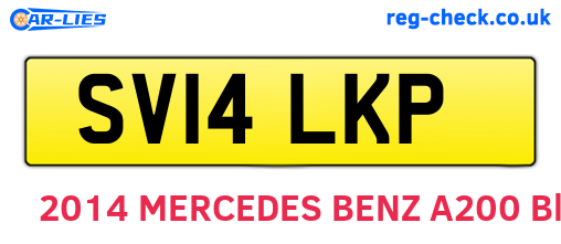 SV14LKP are the vehicle registration plates.