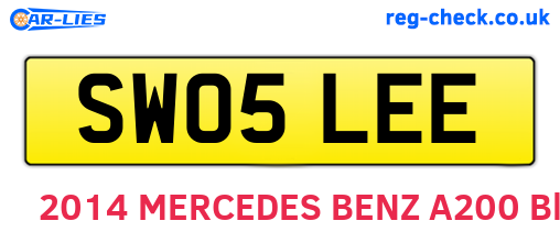 SW05LEE are the vehicle registration plates.