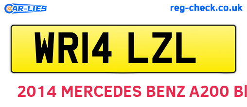 WR14LZL are the vehicle registration plates.