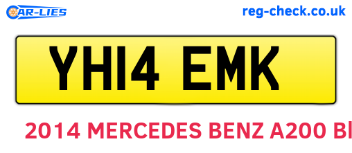 YH14EMK are the vehicle registration plates.
