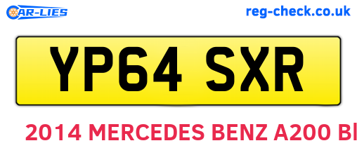 YP64SXR are the vehicle registration plates.