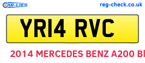 YR14RVC are the vehicle registration plates.