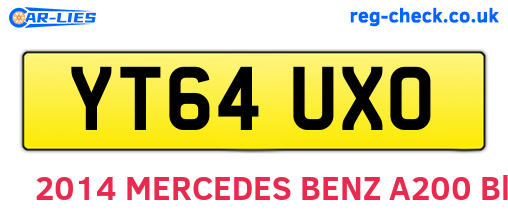 YT64UXO are the vehicle registration plates.