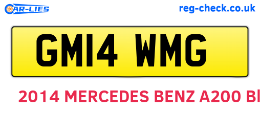 GM14WMG are the vehicle registration plates.