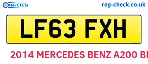 LF63FXH are the vehicle registration plates.