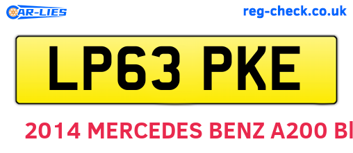 LP63PKE are the vehicle registration plates.
