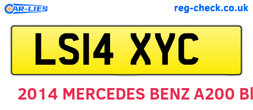 LS14XYC are the vehicle registration plates.