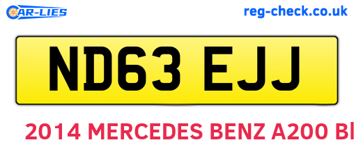 ND63EJJ are the vehicle registration plates.