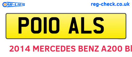 PO10ALS are the vehicle registration plates.