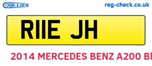 R11EJH are the vehicle registration plates.