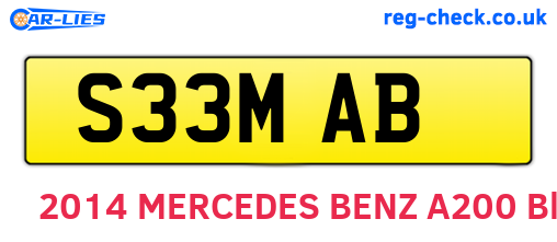 S33MAB are the vehicle registration plates.