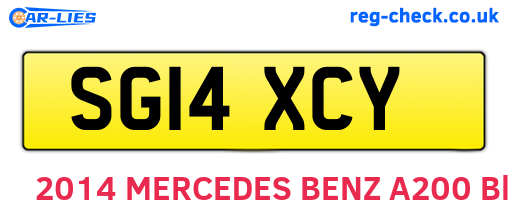 SG14XCY are the vehicle registration plates.