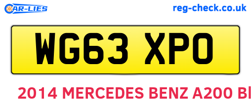 WG63XPO are the vehicle registration plates.