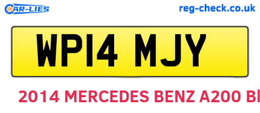 WP14MJY are the vehicle registration plates.