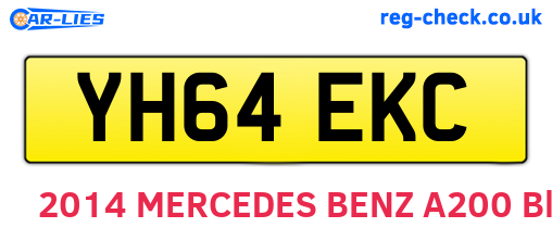 YH64EKC are the vehicle registration plates.