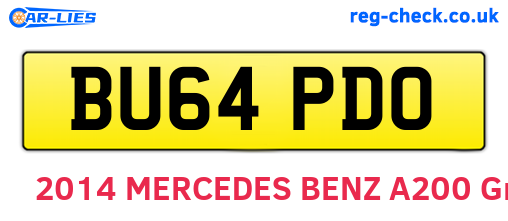 BU64PDO are the vehicle registration plates.