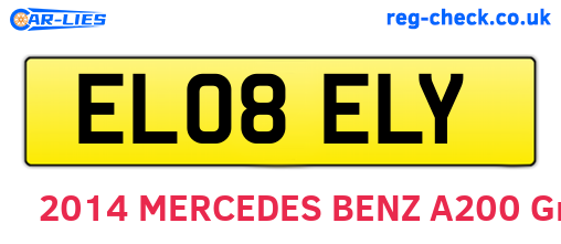EL08ELY are the vehicle registration plates.