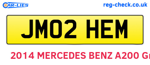 JM02HEM are the vehicle registration plates.