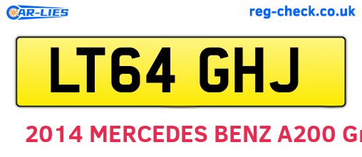 LT64GHJ are the vehicle registration plates.