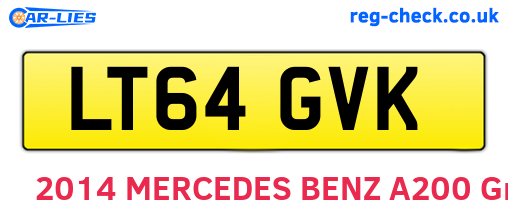 LT64GVK are the vehicle registration plates.