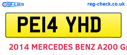 PE14YHD are the vehicle registration plates.