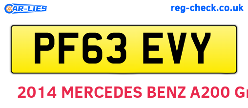 PF63EVY are the vehicle registration plates.