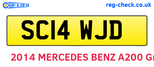 SC14WJD are the vehicle registration plates.