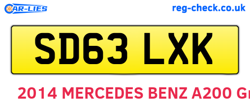 SD63LXK are the vehicle registration plates.