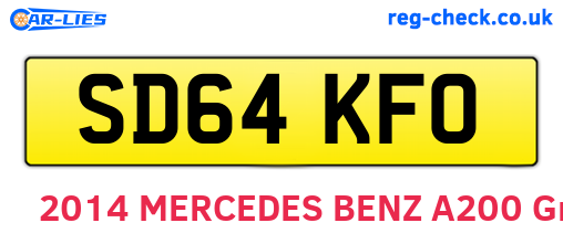 SD64KFO are the vehicle registration plates.