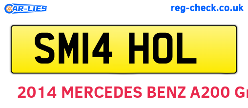 SM14HOL are the vehicle registration plates.