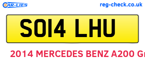 SO14LHU are the vehicle registration plates.