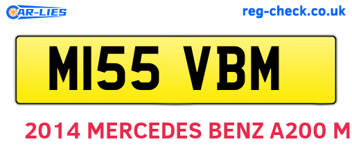 M155VBM are the vehicle registration plates.