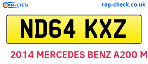 ND64KXZ are the vehicle registration plates.