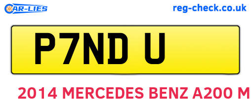 P7NDU are the vehicle registration plates.