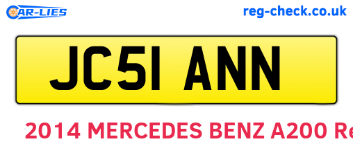 JC51ANN are the vehicle registration plates.