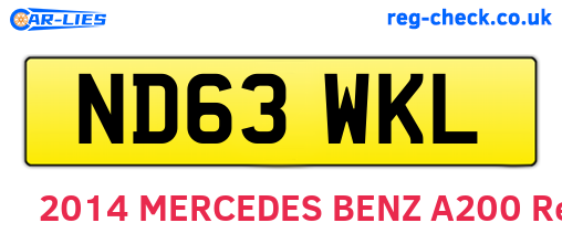 ND63WKL are the vehicle registration plates.