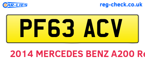 PF63ACV are the vehicle registration plates.