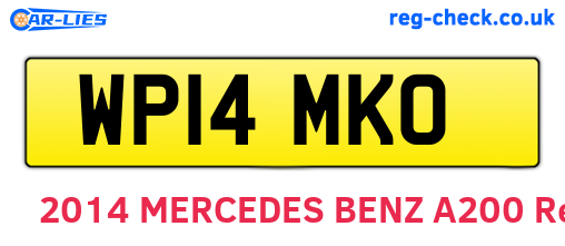 WP14MKO are the vehicle registration plates.