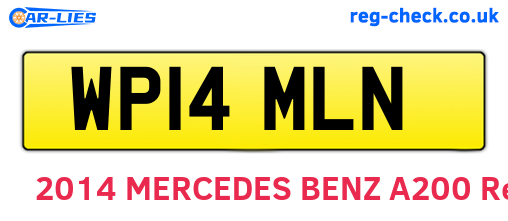 WP14MLN are the vehicle registration plates.