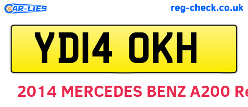 YD14OKH are the vehicle registration plates.