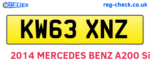KW63XNZ are the vehicle registration plates.
