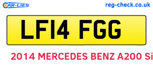 LF14FGG are the vehicle registration plates.