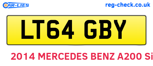LT64GBY are the vehicle registration plates.