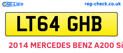 LT64GHB are the vehicle registration plates.