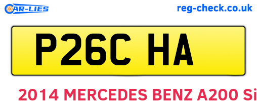 P26CHA are the vehicle registration plates.