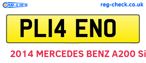 PL14ENO are the vehicle registration plates.