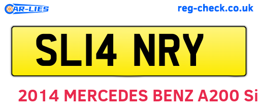 SL14NRY are the vehicle registration plates.