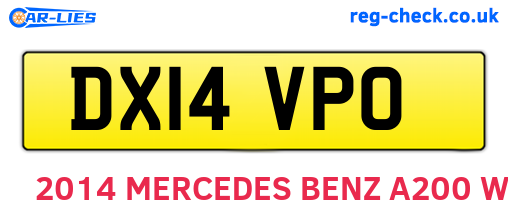 DX14VPO are the vehicle registration plates.