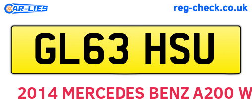 GL63HSU are the vehicle registration plates.