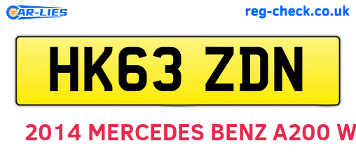 HK63ZDN are the vehicle registration plates.